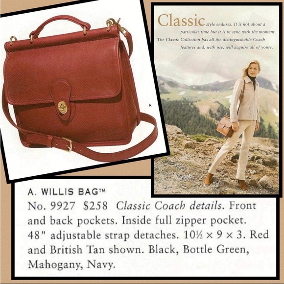 ❤️SOLD❤️Vintage Coach Mahogany Willis Bag 9927 Pristine - Picture 12 of 12